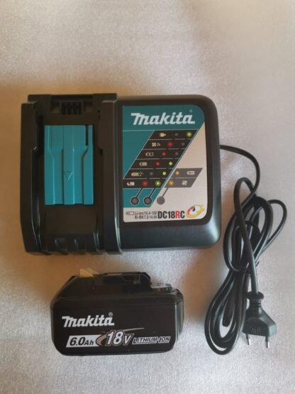 Makita DC18RC laadija + BL1860B 18V aku