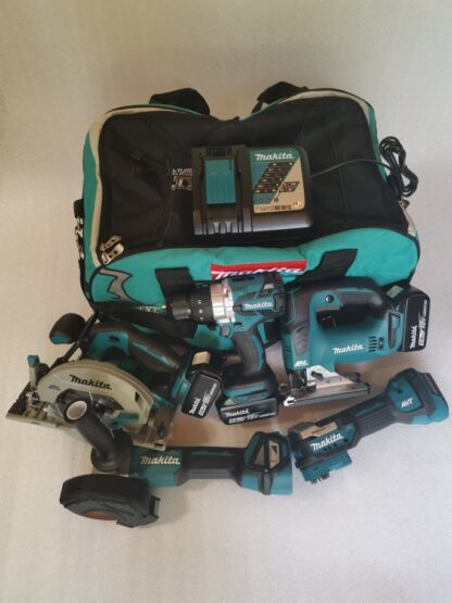 Makita harjavabade tööriistade komplekt (DDF481+DHS680+DGA511+DJV182+DTM52+DC18RC+3xBL1850B)
