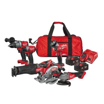 Milwaukee M18 FPP6K2-502B FUEL™ KOMPLEKT POWERPACK (FPD2+FID2+FSAG125X+FSZ+CCS55+TLED+2x5,0Ah)