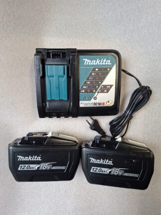 Makita DC18RC laadija +2tk BL18120 12,0ah 216Whaku